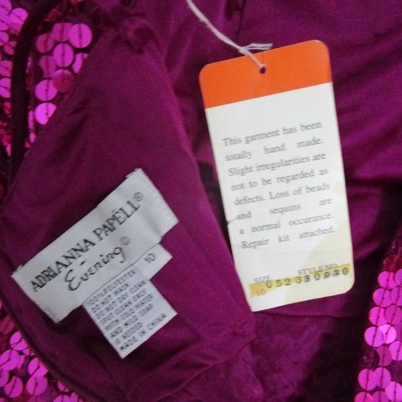 Fuchsia Pink Sequin Evening Halter Dress Shimmering Prom - Picture 9 of 9